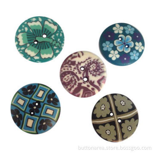 Ceramic Button with 2 Holes